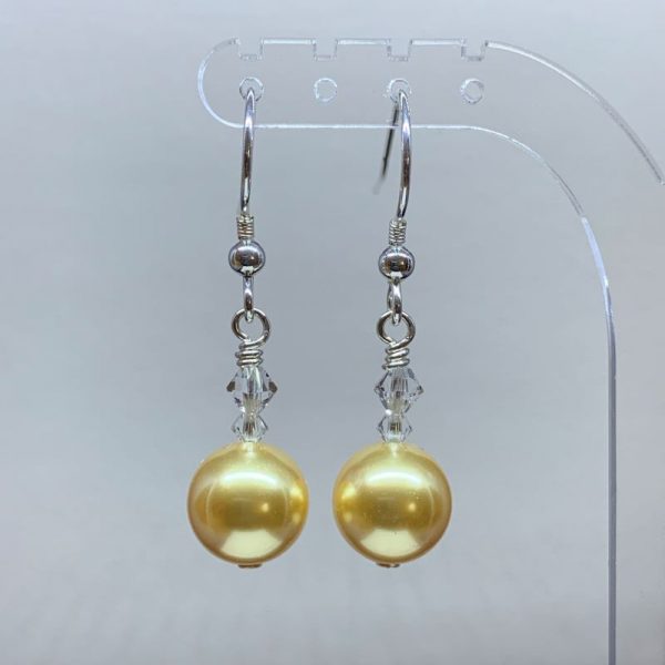 Swarovski crystal pearl earrings