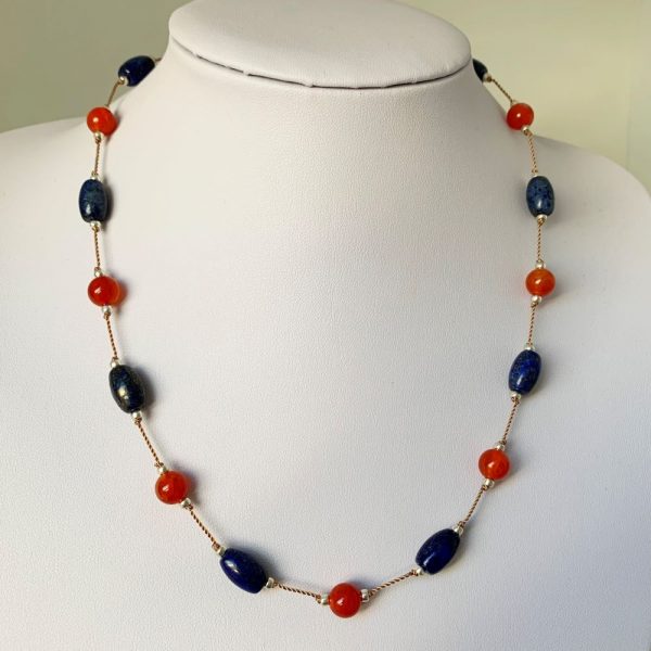Lapis Lazuli and Calcite necklace
