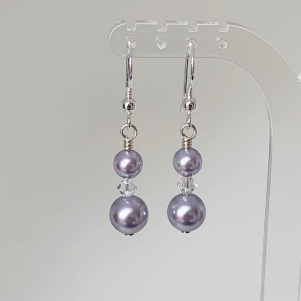 Swarovski crystal pearl earrings