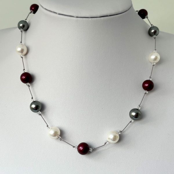 Austrian crystal pearl necklace