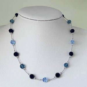 Swarovski crystal blue necklace