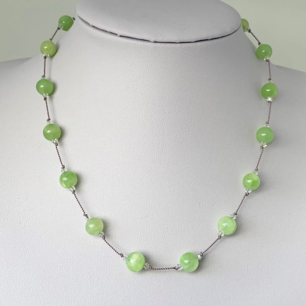 Selenite green necklace