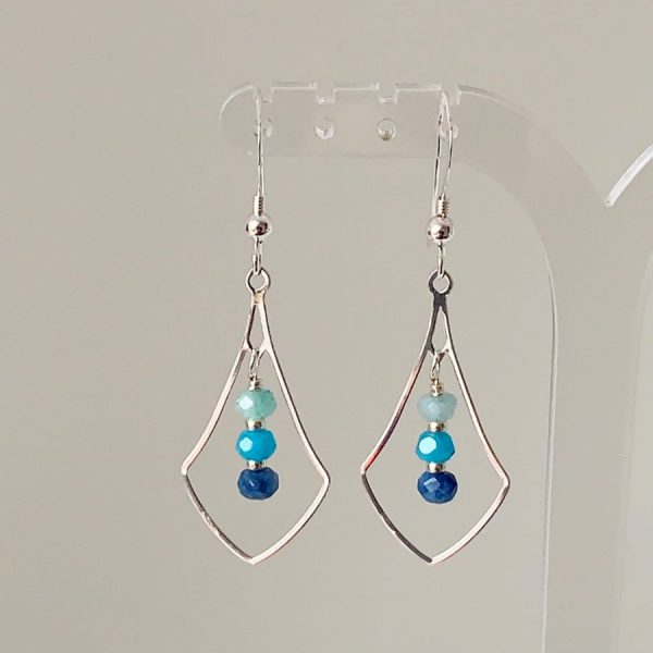 Jade and sterling silver earrings